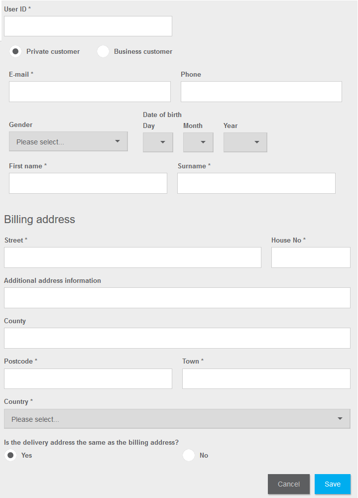 Create customer