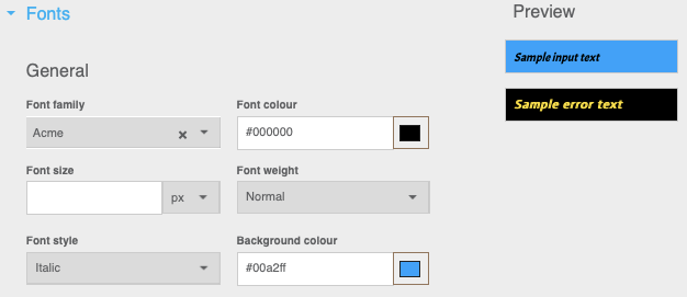 FostedFields Fonts
