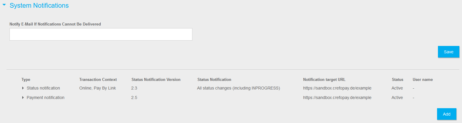 E-Mail notification about failed deliveries