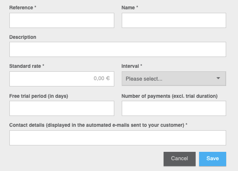 Create subscription plans